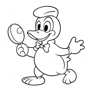 Donald Duck with Maracas Coloring Page | Three Caballeros coloring page
