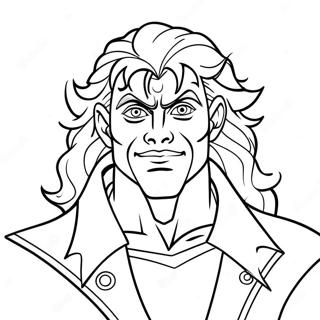 Dio with Colorful Background Coloring Page | Dio coloring page