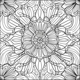 Easy Geometric Pattern Coloring Page | Easy Pattern coloring page