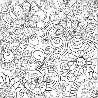 Fun Doodle Pattern Coloring Page | Easy Pattern coloring page