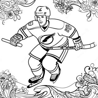 Tampa Bay Lightning Player Skating Coloring Page | Tampa Bay Lightning coloring page