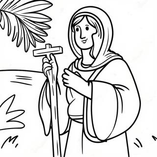 Palm Sunday Crafts Coloring Page | Palm Sunday Crafts coloring page