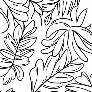 Colorful Palm Leaves Coloring Page | Palm Sunday Crafts coloring page