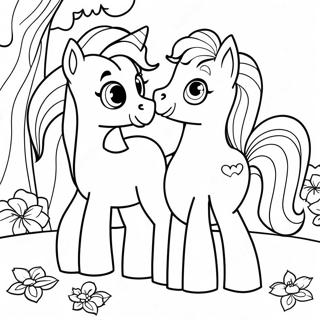 Cute Pony Friends Coloring Page | Pony Life coloring page