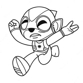 Fast Dash Character Coloring Page | Dash coloring page