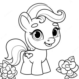 Sweetie Belle with Adorable Accessories Coloring Page