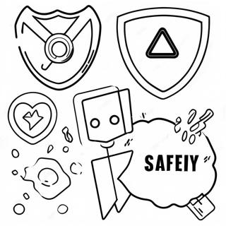 Safety Signs Coloring Page | Safety Signs coloring page