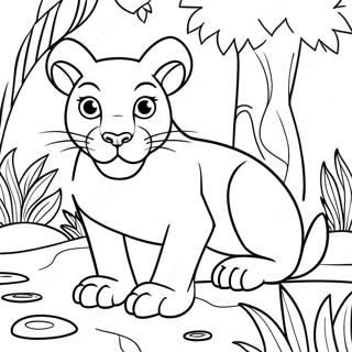 Bagheera Jungle Coloring Page | Bagheera Jungle coloring page