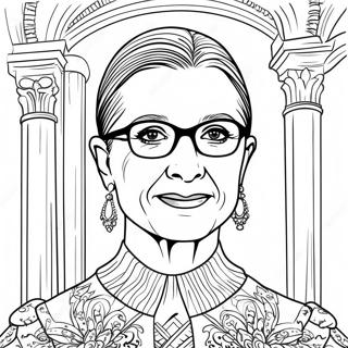 Ruth Bader Ginsburg porträtt målarbild | Ruth Bader Ginsburg målarbild