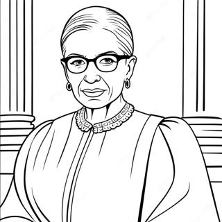 Ruth Bader Ginsburg i domarkläder målarbild | Ruth Bader Ginsburg målarbild