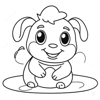 Cute Izzy with a Big Smile Coloring Page | Izzy coloring page