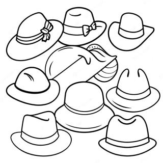 Hats Coloring Page | Hats coloring page