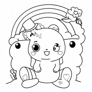 Pink Rainbow Friends Coloring Page | Pink Rainbow Friends coloring page