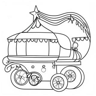 Colorful Parade Float Coloring Page | Parade coloring page