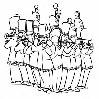 Festive Parade Marching Band Coloring Page | Parade coloring page