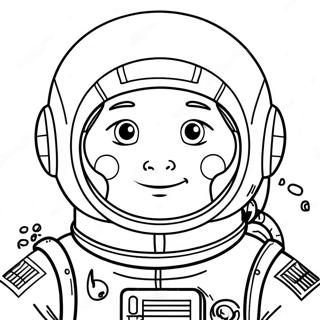 Astronaut in Space Coloring Page | Astronaut coloring page