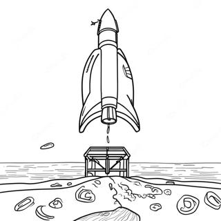 Apollo 11 Rocket Launch Coloring Page | Apollo 11 coloring page