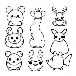 Minimalistic Animal Silhouettes Coloring Page | Minimalistic coloring page