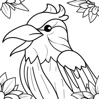 Raven Coloring Page | Raven coloring page