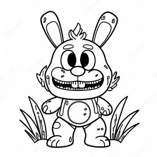 Creepy Spring Trap Character Coloring Page | Spring Trap coloring page
