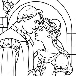 Romantic Romeo and Juliet Coloring Page | Romeo and Juliet coloring page