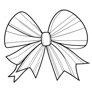Colorful Bow with Ribbon Coloring Page | Bow coloring page