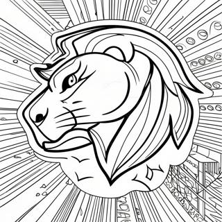 Detroit Lions Logo Coloring Page | Detroit Lions coloring page