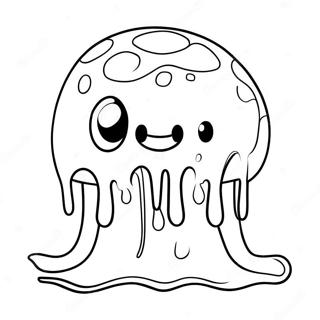 Glowing Neon Slime Coloring Page | Slime coloring page