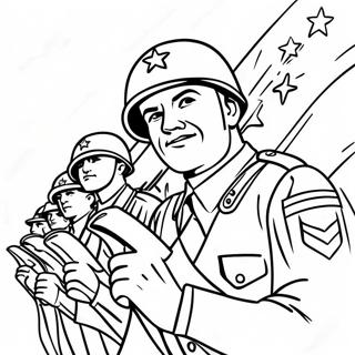 Patriotische Soldaten Ausmalbild | Danke Veteranen Ausmalbild