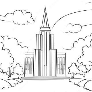 LDS Tempel Fargeleggingsark | Mormons sider fargeleggingsside