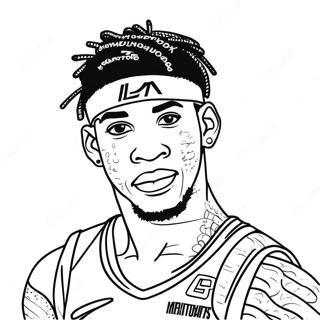 Ja Morant Coloring Page | Ja Morant coloring page