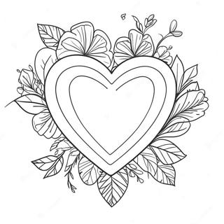 Valentine's Day Heart Coloring Page | February coloring page