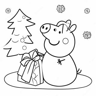 Peppa Pig Christmas Coloring Page | Peppa Pig Christmas coloring page