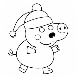 Peppa Pig Natal Halaman Mewarnai