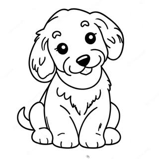 Goldendoodle Puppy Coloring Page | Goldendoodle coloring page