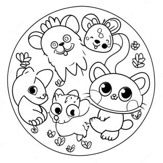 Cute Animal Circle Coloring Page | Circle coloring page
