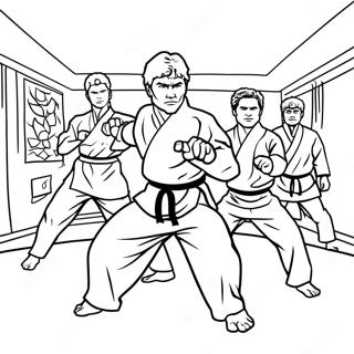 Cobra Kai Dojo Coloring Page | Cobra Kai coloring page