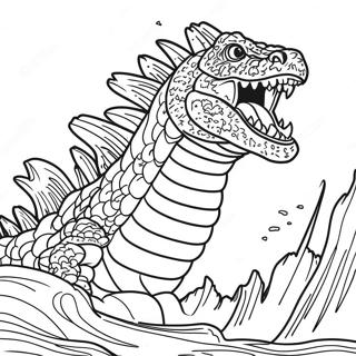 Shin Godzilla Roaring Coloring Page | Shin Godzilla coloring page