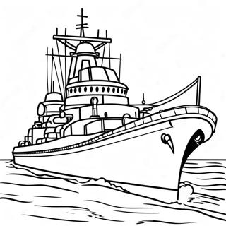 Navio De Guerra Páginas para Colorir