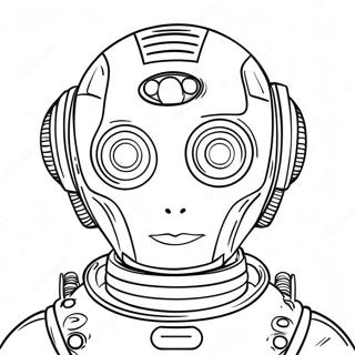 Creative AI Robot Coloring Page | AI Generator coloring page