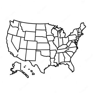 USA Map Coloring Page | USA Map coloring page