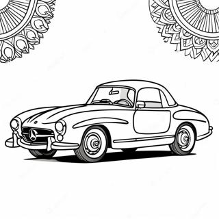 Classic Mercedes Car Coloring Page | Mercedes coloring page