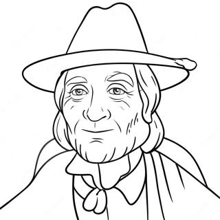 Pilgrim Coloring Page | Pilgrim coloring page