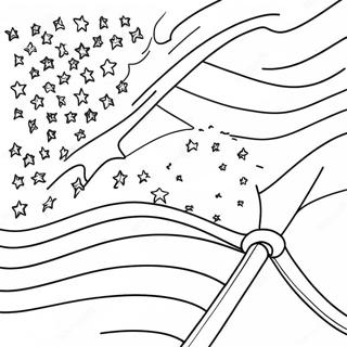 Colorful American Flag Coloring Page | United States coloring page