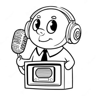 Speakerman Coloring Page | Speakerman coloring page