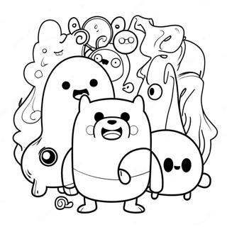 Adventure Time Characters Coloring Page | Cartoon Network coloring page