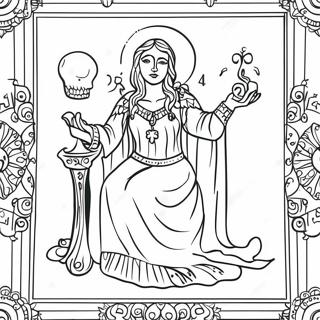 Tarot Card Coloring Page | Tarot Card coloring page