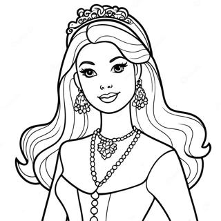 Vintage Barbie Coloring Page | Vintage Barbie coloring page