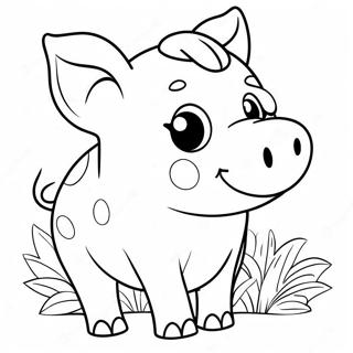 Cute Piggy Coloring Page | Piggy coloring page