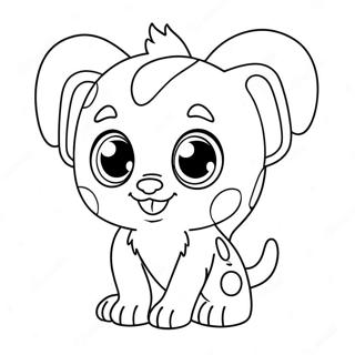 Cute Beanie Boo with Big Eyes Coloring Page | Beanie Boo coloring page